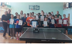 Uczniowie naszej szkoły w&nbsp;Międzygminnym Turnieju Tenisa Stołowego.